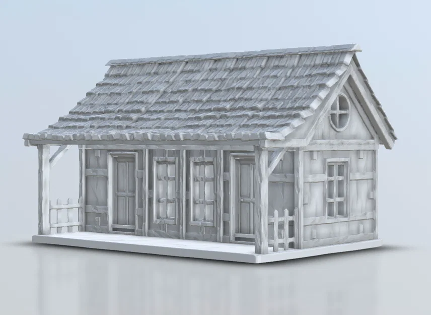 Nhà kho gỗ 28mm cho sa bàn Wargame và mô hình đường sắt - Image 6