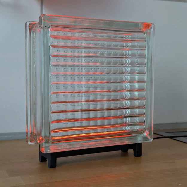 Đế đèn Gạch kính (Glass Brick Lamp Base) – Tự in 3D tại nhà - Image 1