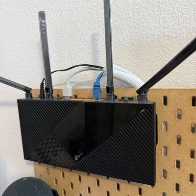 Giá treo router TP-Link Archer AX21 lên bảng IKEA Skadis
