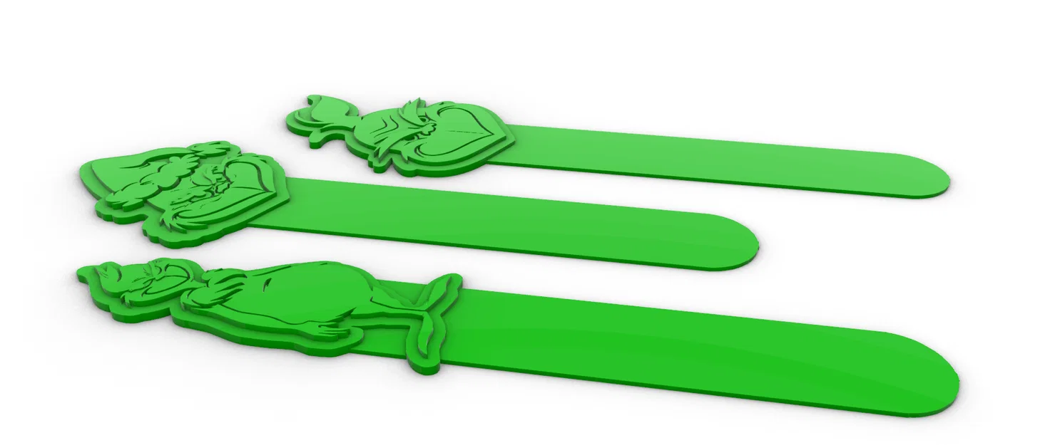 Bộ kẹp sách hình Grinch ấn tượng - Phụ kiện in 3D cho mùa Giáng sinh - Image 2