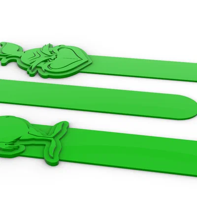 Bộ kẹp sách hình Grinch ấn tượng - Phụ kiện in 3D cho mùa Giáng sinh