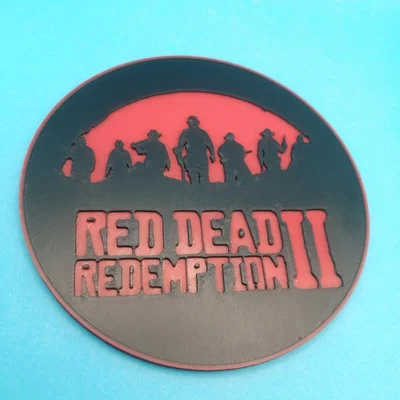 Miếng lót ly Red Dead Redemption 2 - Thiết kế 3D in đa màu