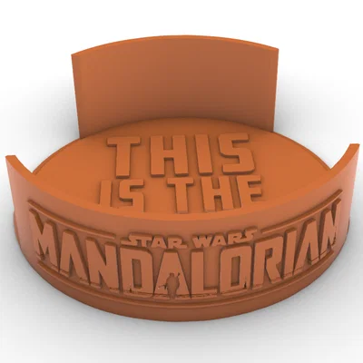 Đế đựng lót ly phong cách The Mandalorian - Star Wars