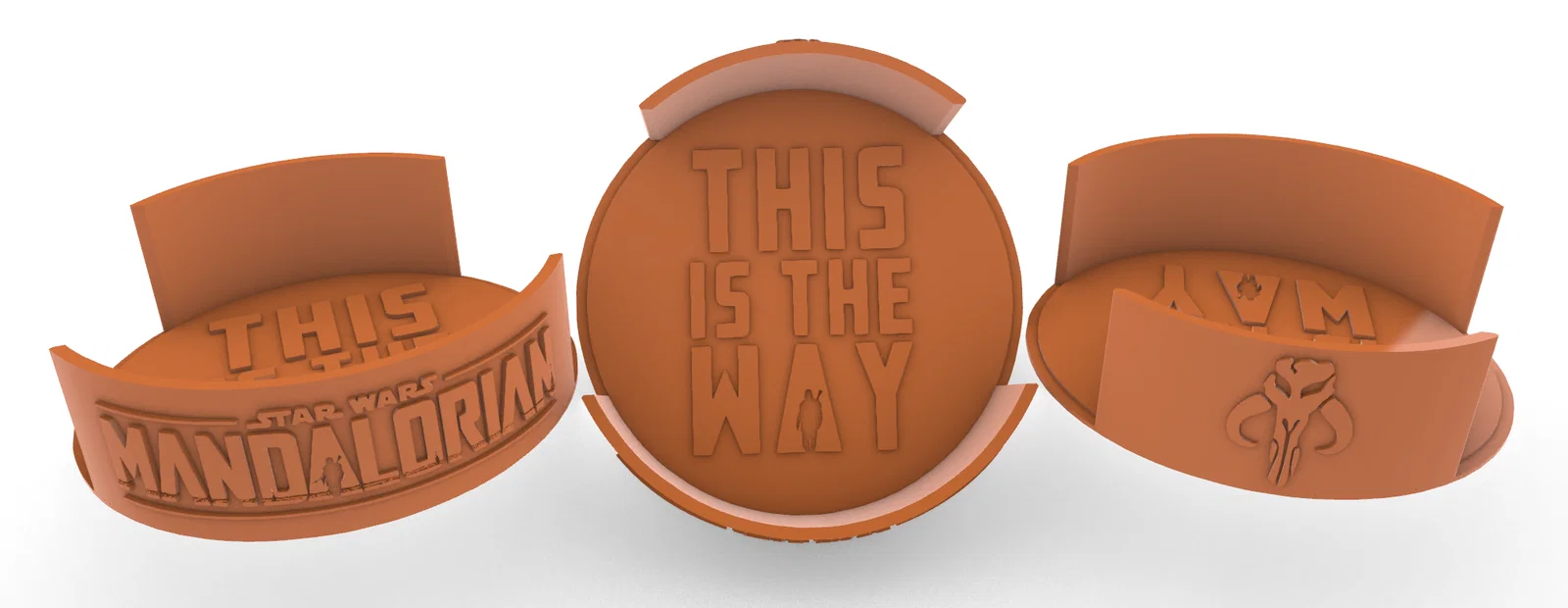 Đế đựng lót ly phong cách The Mandalorian - Star Wars - Image 2