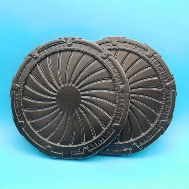 Mô hình đế lót ly Stargate Iris Closed cho fan khoa học viễn tưởng - Image 1