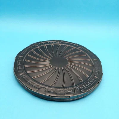 Mô hình đế lót ly Stargate Iris Closed cho fan khoa học viễn tưởng