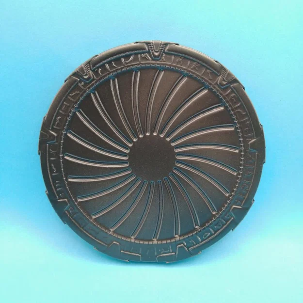 Mô hình đế lót ly Stargate Iris Closed cho fan khoa học viễn tưởng - Image 3