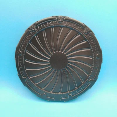 Mô hình đế lót ly Stargate Iris Closed cho fan khoa học viễn tưởng