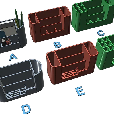 Khay Đựng Dụng Cụ Văn Phòng 3D (6 Phiên Bản) - Gọn Gàng, Tiện Lợi