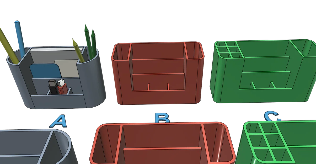 Khay Đựng Dụng Cụ Văn Phòng 3D (6 Phiên Bản) - Gọn Gàng, Tiện Lợi - Image 7