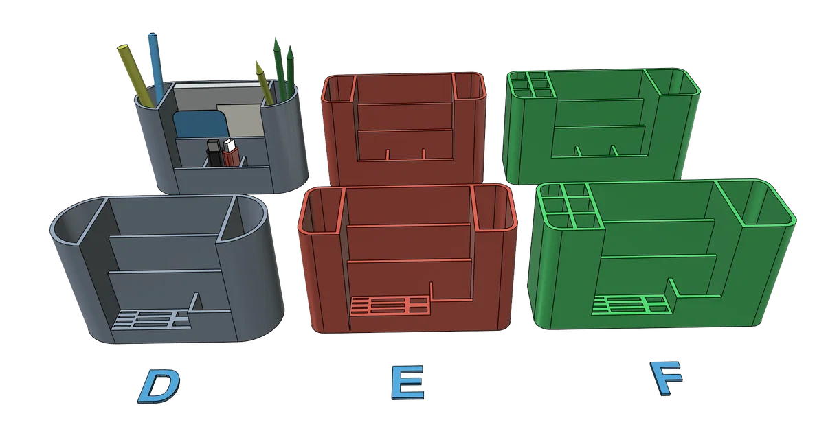 Khay Đựng Dụng Cụ Văn Phòng 3D (6 Phiên Bản) - Gọn Gàng, Tiện Lợi - Image 9