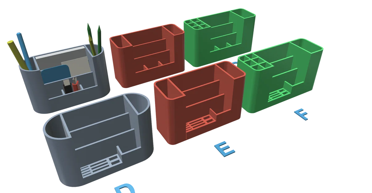 Khay Đựng Dụng Cụ Văn Phòng 3D (6 Phiên Bản) - Gọn Gàng, Tiện Lợi - Image 10