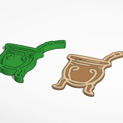 Móc khóa hình quả bầu trà Mate - Thiết kế in 3D nhỏ gọn, tinh tế