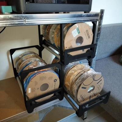 Hệ thống Ngăn kéo chứa Filament Modul (biến thể từ ống PVC)