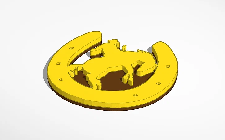 Móc khóa hình ngựa và móng ngựa may mắn - File in 3D độc đáo - Image 1