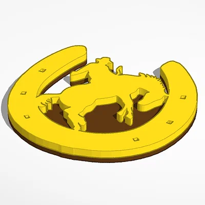 Móc khóa hình ngựa và móng ngựa may mắn - File in 3D độc đáo