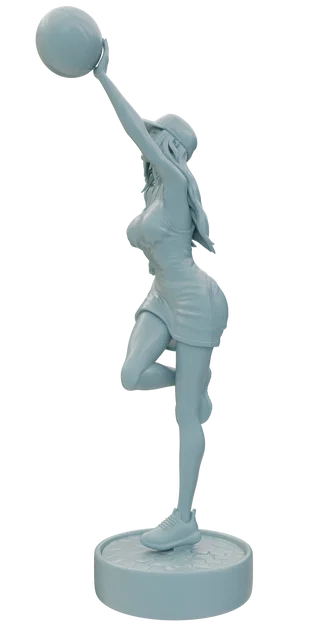 Mô hình 3D cô gái chơi bóng rổ năng động - Unnecessary Clothes 01 - Image 3