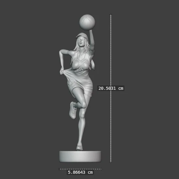 Mô hình 3D cô gái chơi bóng rổ năng động - Unnecessary Clothes 01 - Image 7