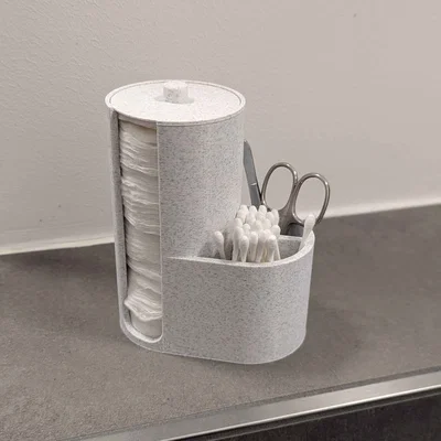 Hộp đựng bông tẩy trang và dụng cụ trang điểm 3D tiện lợi