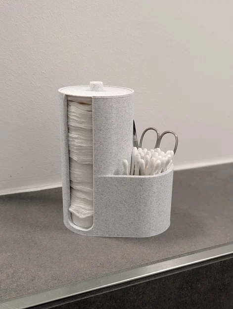 Hộp đựng bông tẩy trang và dụng cụ trang điểm 3D tiện lợi - Image 2