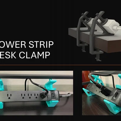 Kẹp Cố Định Ổ Cắm Điện Trên Bàn (Power Strip Desk Clamp)