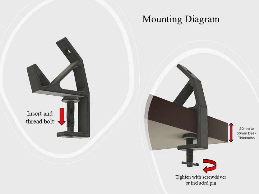 Kẹp Cố Định Ổ Cắm Điện Trên Bàn (Power Strip Desk Clamp) - Image 2