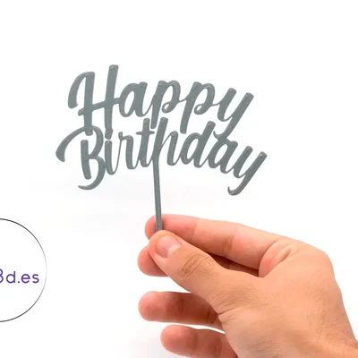 CAKE TOPPER HAPPY BIRTHDAY - Trang Trí Bánh Kem Sinh Nhật
