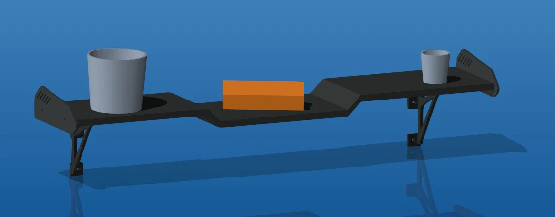 Kệ treo tường phong cách cánh gió xe hơi cực chất cho góc làm việc - Image 2