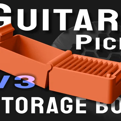 Hộp Đựng Phím Đàn Guitar V3 – Nhỏ gọn, In liền khối, Tiện lợi