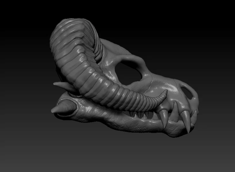 Đầu lâu rồng sừng cừu (RAM-HORN Dragon Skull) - Image 1