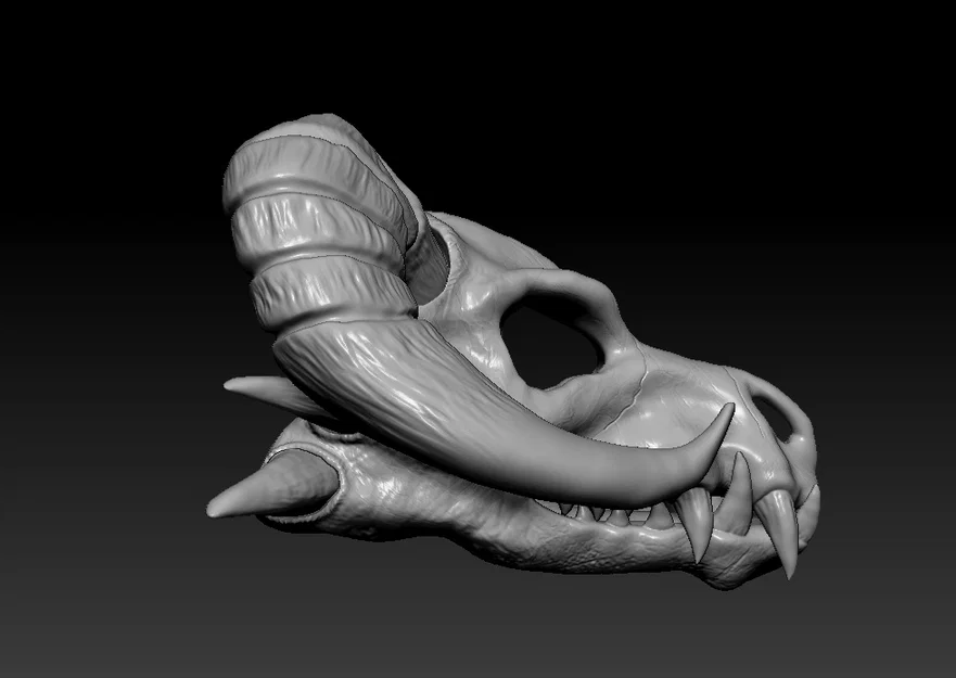 Đầu lâu rồng sừng cừu (RAM-HORN Dragon Skull) - Image 2