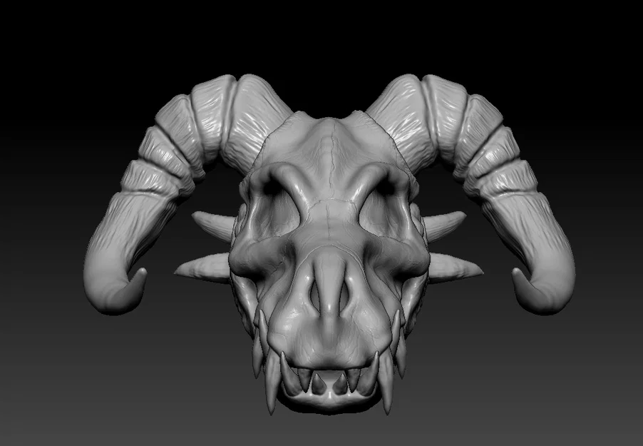 Đầu lâu rồng sừng cừu (RAM-HORN Dragon Skull) - Image 3
