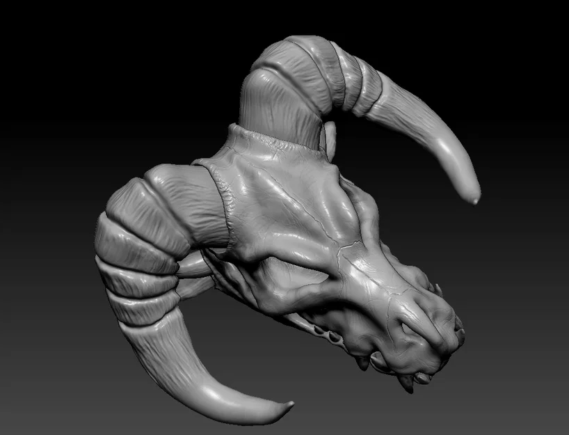 Đầu lâu rồng sừng cừu (RAM-HORN Dragon Skull) - Image 4