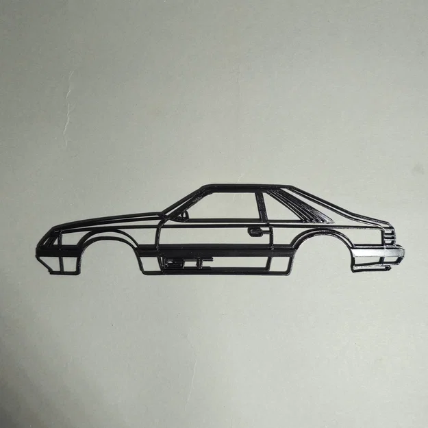Mô hình trang trí tường Ford Mustang GT Foxbody 1986 in 3D - Image 1