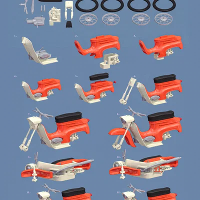 Mô hình xe Jawa 50 (tỉ lệ 1/18, 1/12, 1/7)