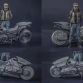 Mô hình nhân vật Cyberpunk Style Guy 1/18 - In 3D không cần support - Thumbnail 5