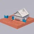 Mô hình căn nhà nông thôn cổ (Old House Diorama) cho Hot Wheels - Thumbnail 1