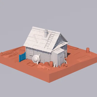 Mô hình căn nhà nông thôn cổ (Old House Diorama) cho Hot Wheels