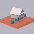 Mô hình căn nhà nông thôn cổ (Old House Diorama) cho Hot Wheels - Thumbnail 3