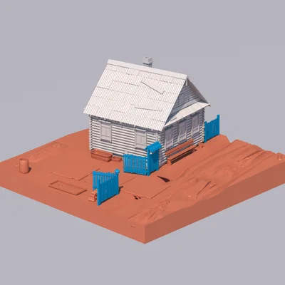 Mô hình căn nhà nông thôn cổ (Old House Diorama) cho Hot Wheels