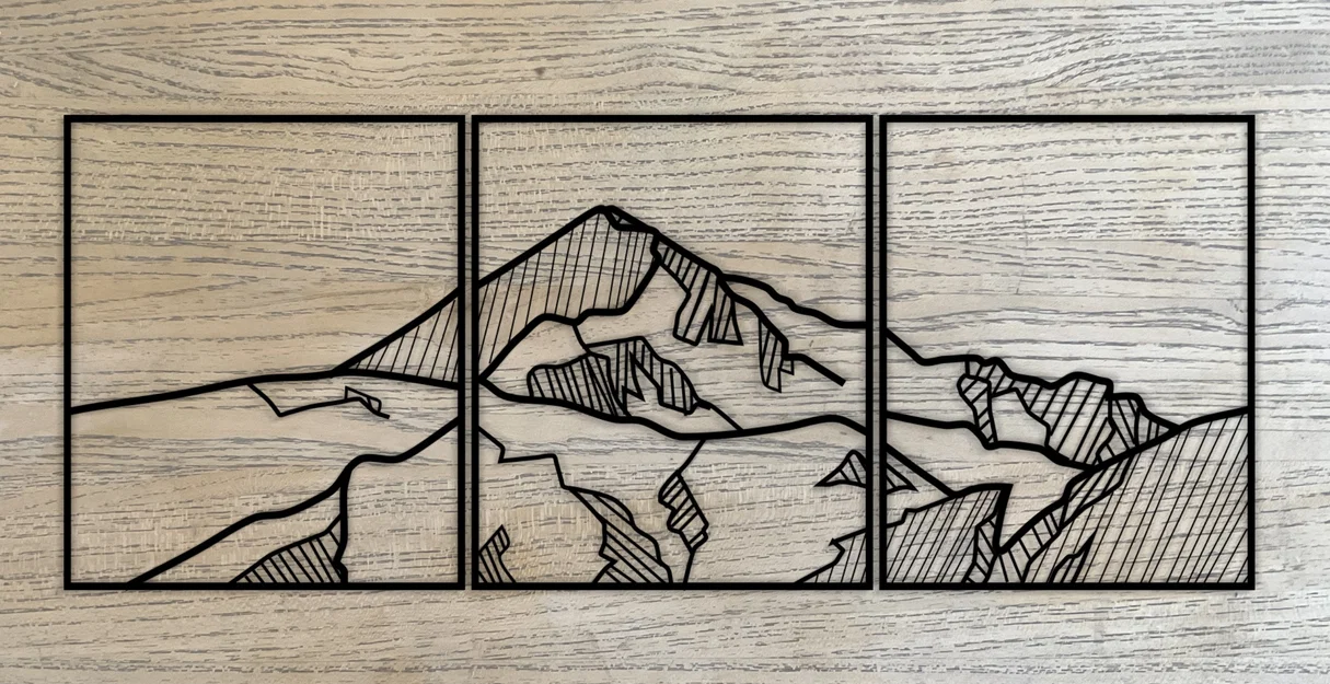 Bộ tranh treo tường Mont Blanc nghệ thuật trang trí 3D - Image 1