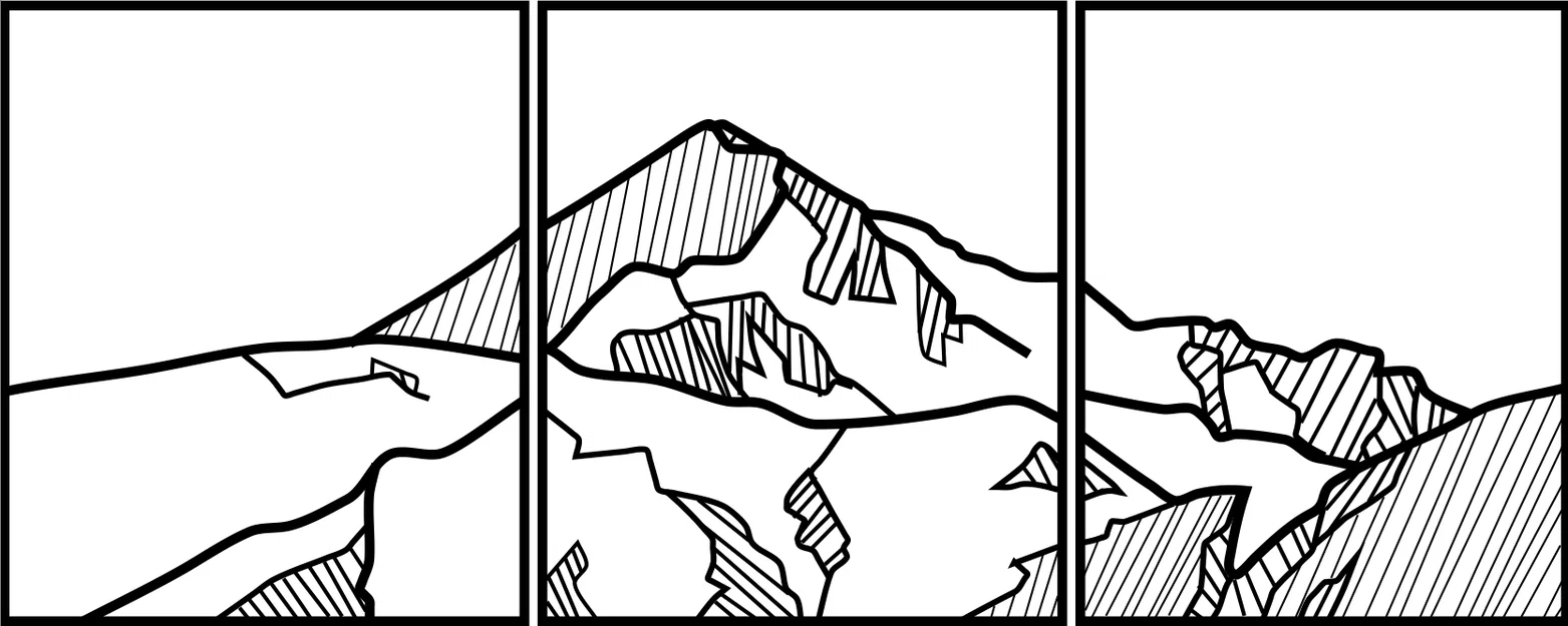 Bộ tranh treo tường Mont Blanc nghệ thuật trang trí 3D - Image 2