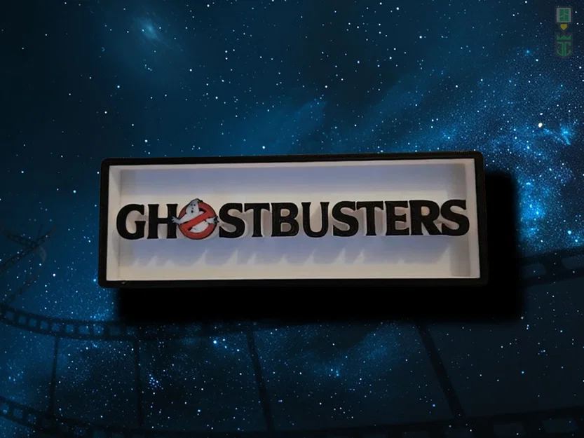 Bảng hiệu đèn hộp Ghostbusters trang trí phòng phim - Image 1