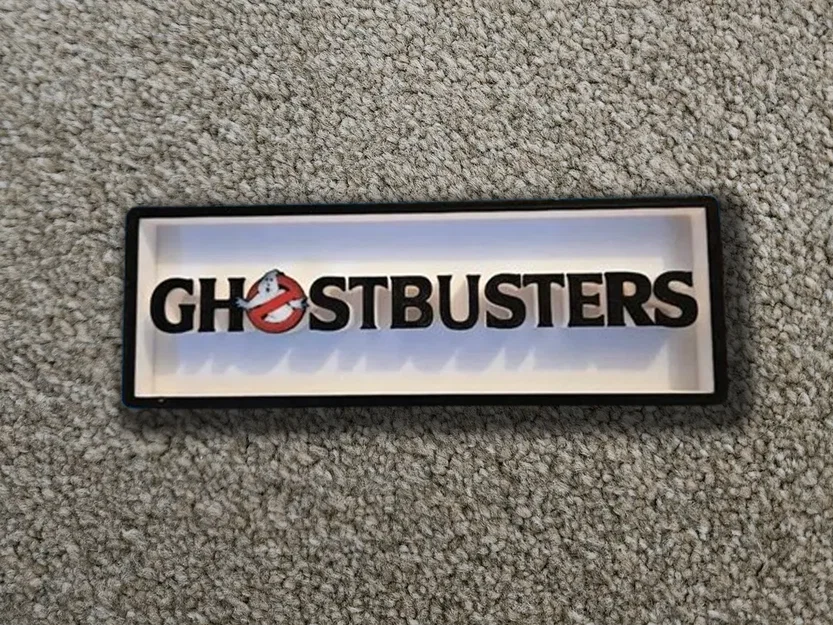 Bảng hiệu đèn hộp Ghostbusters trang trí phòng phim - Image 2