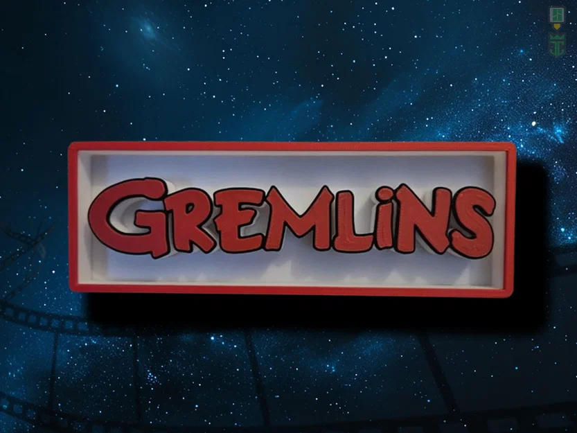 Bảng hiệu trang trí phòng phim Gremlins (Gremlins Cinema Film Room Sign Box) - Image 1