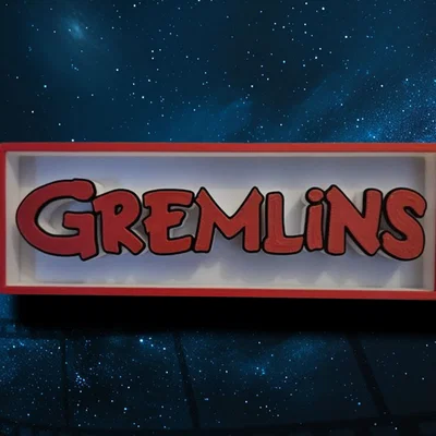 Bảng hiệu trang trí phòng phim Gremlins (Gremlins Cinema Film Room Sign Box)