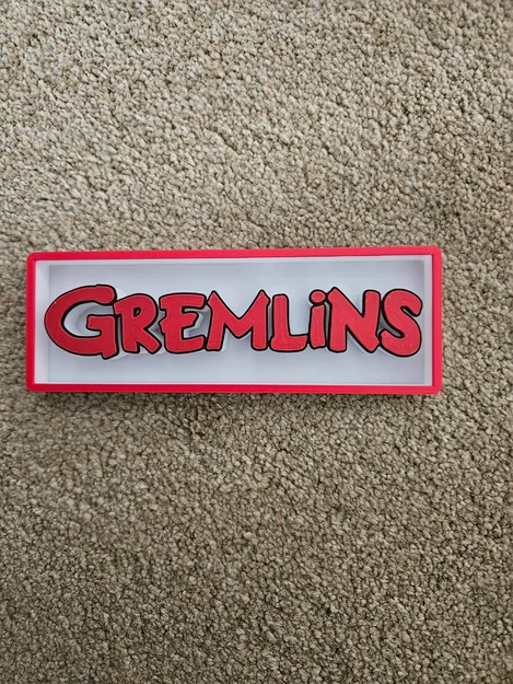 Bảng hiệu trang trí phòng phim Gremlins (Gremlins Cinema Film Room Sign Box) - Image 2