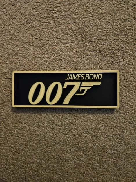 Bảng hiệu trang trí phòng chiếu phim 007 James Bond - Image 2