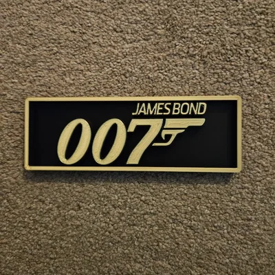 Bảng hiệu trang trí phòng chiếu phim 007 James Bond