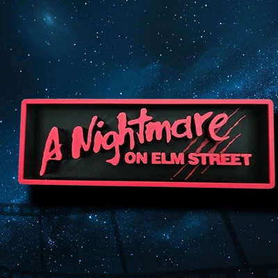 Bảng hiệu trang trí phòng phim Nightmare on Elm Street
